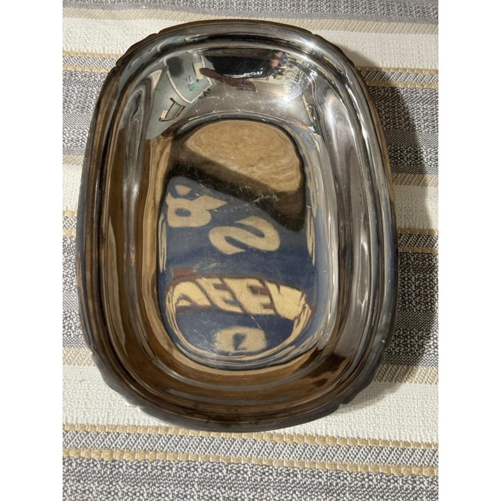 Silver Plated Serving Tray Decorative Ornate Edge Tabletop Centerpiece